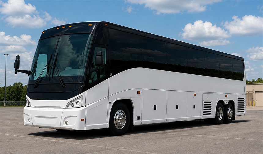 56-passenger charter bus available for charter in Gresham, OR